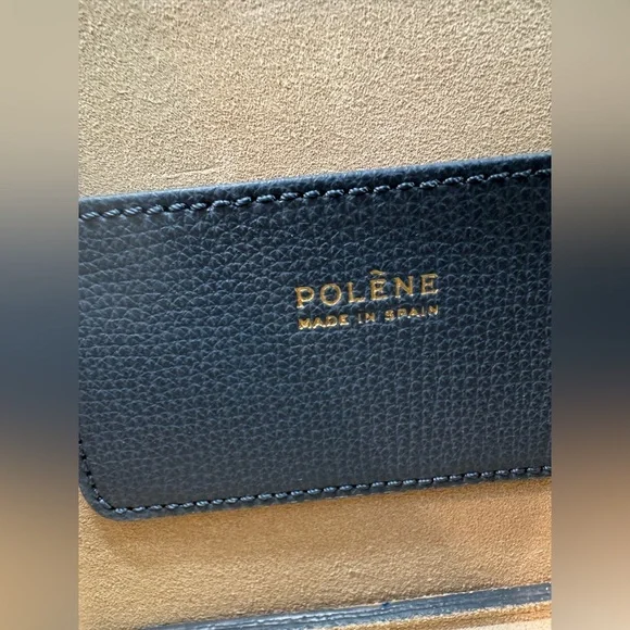 Polene Numero Sept Mini Handbag in Rare Blue Textured Leather - Picture 10 of 13